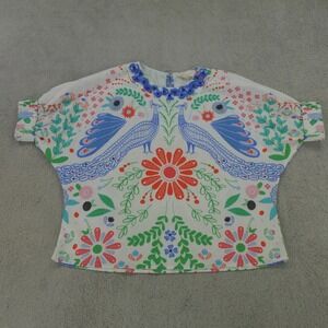 Sheridan French Top White Blue Multi‎ Peacock Resort